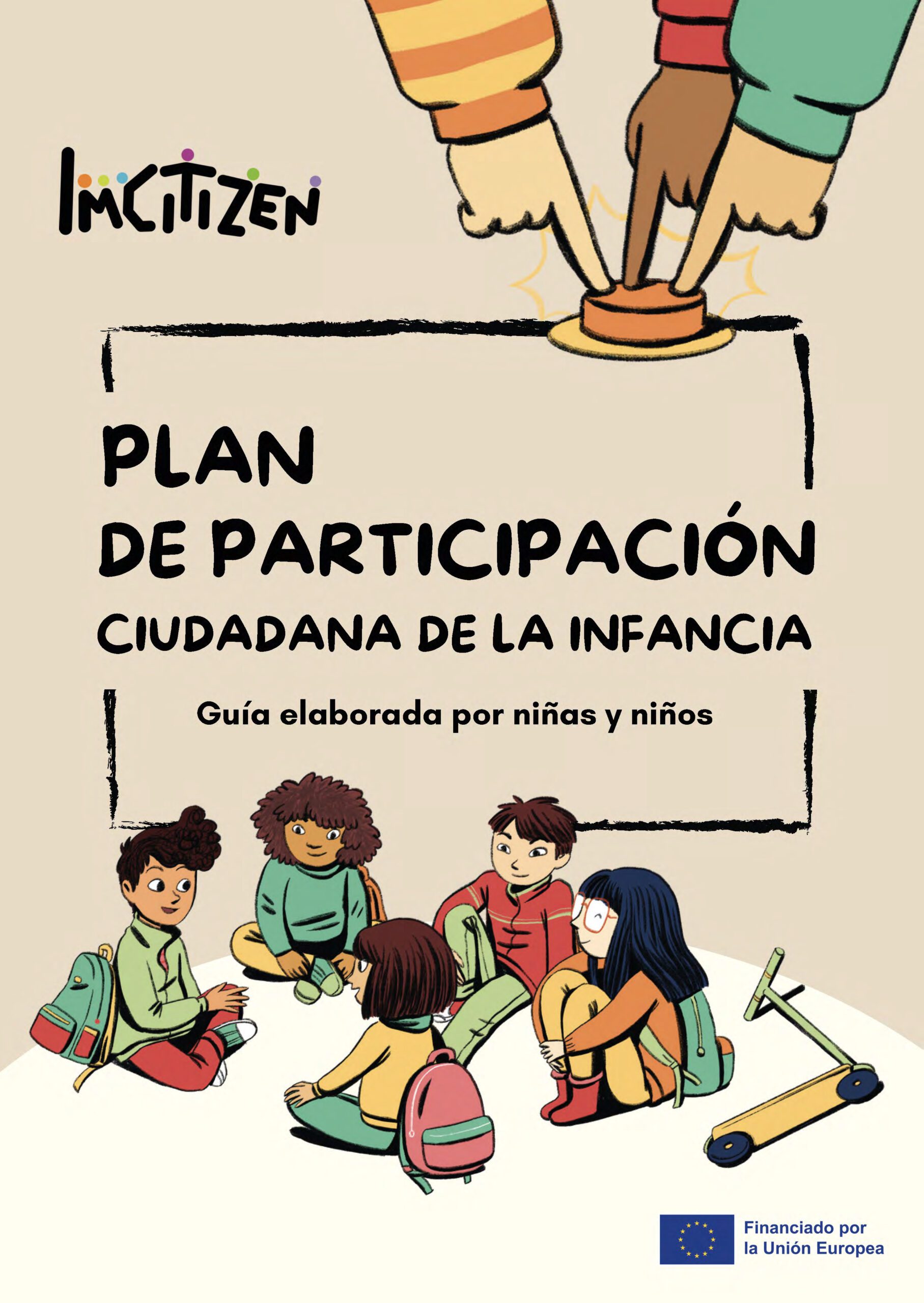 Portada del Plan de participación ciudadana de la infancia, guía elaborada por niñas y niños
